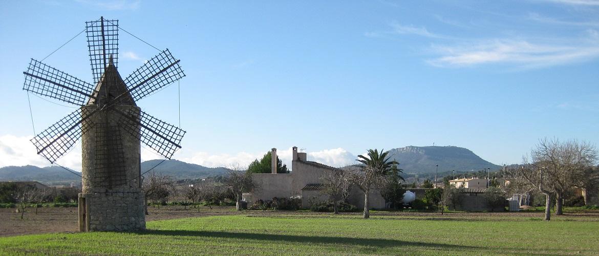 Randa, la Cura, Mallorca. View of the La Cura climb which is a popular cycling route for training camps and cycling holidays when cycling in Mallorca